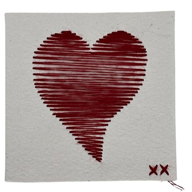Rødt TrådHjerte kort