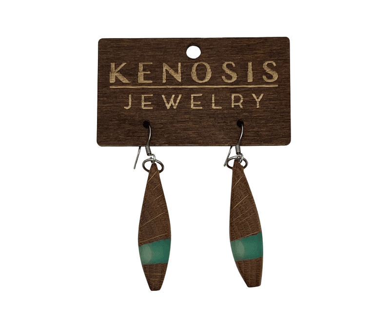 Anna øredobber i tre og resin