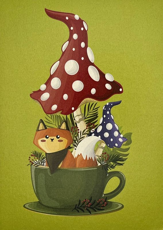 Postkort  -skogskopp